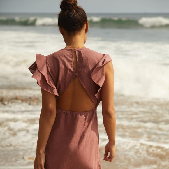 Anthropologie Charlie Holiday Ruffled Cover-Up Midi Dress - Picture 7 of 9